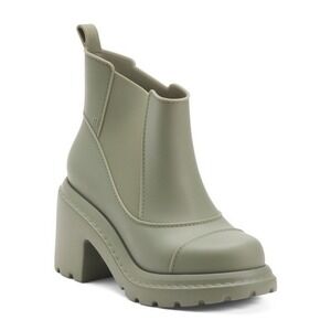 Melissa Made in Brazil Courtney Olive Green Boots Darling Rare Women's Sz 6 NIB!